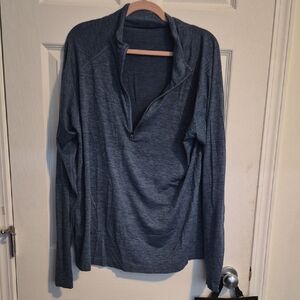 lululemon athletica Heathered Blue Quarter-Zip Sweatshirt